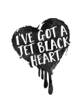 maglietta Jet black heart