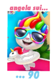 maglietta talking angela rainbow 90esse