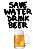 maglietta save_water_drink_beer