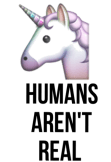 maglietta humans aren't real