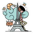 maglietta Parigi a colori