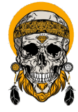 maglietta skull indian