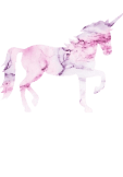 maglietta Stampa unicorno effetto marmo