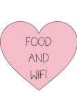 maglietta love food and wi-fi