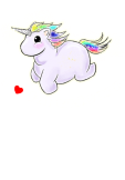 maglietta I love fat unicorn