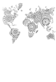 maglietta mandala world map