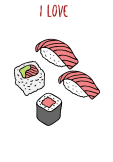 maglietta sushi lovers