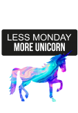 maglietta Less monday more unicorn