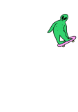 maglietta stoned Alien on skateboard