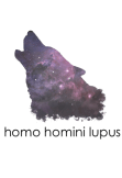 maglietta Homo hominis lupus