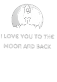 maglietta I love you to the moon and back black
