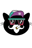 maglietta Cat smoke T-shirt