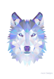 maglietta Geometric Wolf