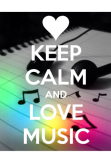 maglietta Keep Calm And Love Music 