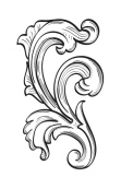 maglietta baroque scroll 