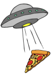 maglietta aliens come for pizza
