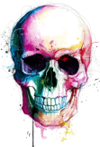 maglietta skull make up artist