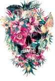 maglietta skull flower