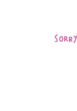 maglietta Sorry - Black X sorry sign