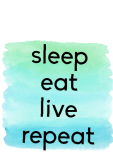maglietta sleep eat live repeat