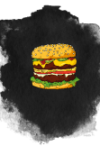 maglietta hamburger