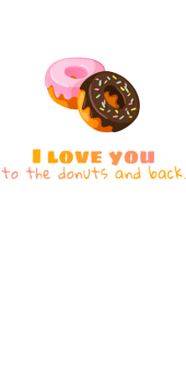 cover to the donuts and back.