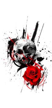 cover skull and rose