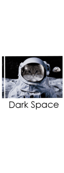 cover Dark Space - T-shirt Cat Space - White -