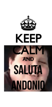 cover Keep calm and SALUTA ANDONIO