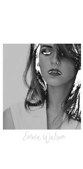 cover Felpa, Emma Watson Style, Black&White