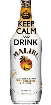 cover KEEP CALM AND DRINK MALIBU 