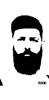 cover T-shirt beard man JACK’S - American style -
