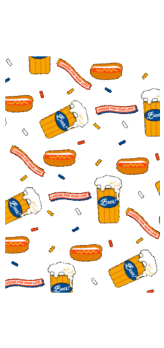 cover t-shirt stampa birra e hot dog 