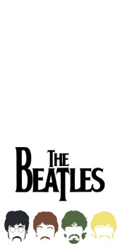 cover The Beatles' Logo and Head silhouette.