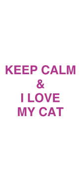 cover Keep calm & I love my cat 