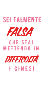 cover sei talmente falsa che stai mettendo in difficoltà i cinesi