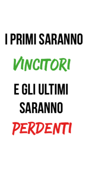 cover i primi saranno vincitori e gli ultimi saranno perdenti