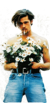 cover Brad Pitt flowers