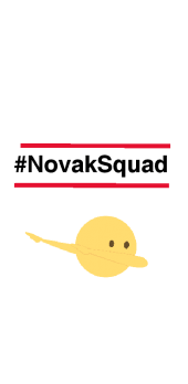cover hey, I'm new here, join the #NovakSquad