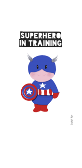 cover superhero in training