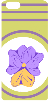 cover Abstract flower: violetta su fondo verde 