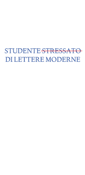 cover STUDENTE STRESSATO DI LETTERE MODERNE
