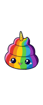 cover felpa poop rainbow unicorn