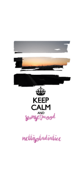 cover Keep calm and sunset mood 
