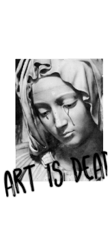 cover 'art is dead' pietà tee