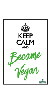 cover keep calm and became vegan