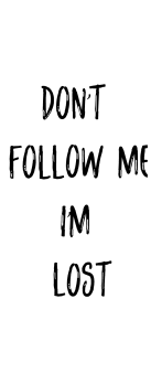 cover don't follow me I'm lost