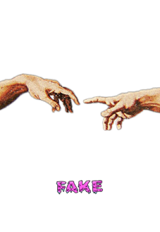 maglietta 'FAKE' aesthetic