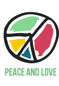 maglietta peace and love