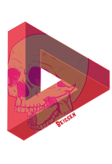 maglietta Penrose_Triangle_Skull